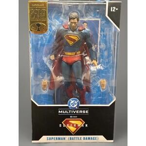 DC Multiverse Superman Battle Damage Gold Label